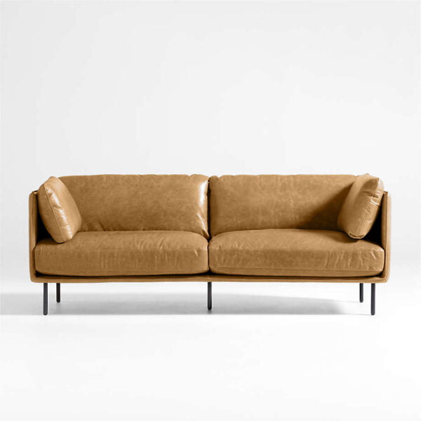 Sofa Kulit Minimalis 2 Seater untuk Ruang Tamu